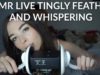 |ASMR| RELAXING FEATHER TINGLES AND WHISPERING
