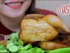 ASMR Roasted flower chicken , CHEWY EATING SOUNDS | LINH-ASMR