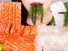 ASMR SALMON NOODLES 연어국수, 광어회, 연어회 먹방 RAW FLAT FISH *FRESH SEAFOOD MUKBANG* NO TALKING EATING SOUNDS