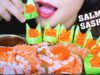 ASMR SALMON ROE IKURA AND SALMON BELLY SASHIMI EATING SOUNDS | LINH-ASMR
