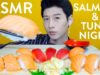 ASMR Salmon + Tuna Nigiri (No Talking) SOFT CHEWY EATING SOUNDS