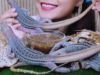 ASMR Sand Iguanas with mango salad(exotic food) CRUNCHY CHEWY EATING SOUNDS | LINH-ASMR