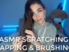 |ASMR| SCRATCHING, TAPPING AND BRUSHING SOUNDS *VERY sensitive tingles*