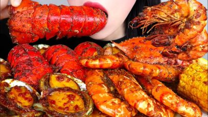 ASMR SEAFOOD BOIL 미국식 매운 해물찜 먹방 *랍스터, 새우, 꽃게, 전복 LOBSTER TAIL, SHRIMP, CRAB EATING SOUNDS MUKBANG