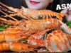 ASMR SEAFOOD BOILED PLATTER (LOBSTER , RED CRAB , FRESHWATER PRAWN) EATING SOUND  | LINH-ASMR