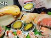 ASMR SEAFOOD PLATER ABALONE LOBSTER TAIL MELO SNAIL SHAME FACED CRAB EATING SOUNDS | LINH-ASMR