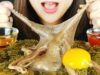 ASMR Seafood Raw Octopus, Sea grapes *Octopus filming process for making YouTube thumbnails*