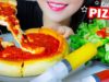 ASMR SEAFOOD STUFFED PIZZA , SALAD EATING SOUND | LINH-ASMR