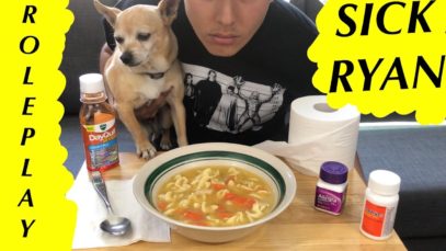 ASMR Sick Ryan Role Play! (Slurping Sounds, Whispering, & Sniffles)
