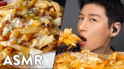 *ASMR* SNOW CRAB FRIES (No Talking) Soft Eating Sounds | Zach Choi ASMR