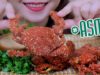 ASMR Soft shell crab fried in hot cheetos , EXTREME CRUNCHY EATING SOUNDS | LINH-ASMR