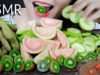 ASMR SOUR FRUITS PLATTER GREEN TAMARIND, GREEN MANGO, WILD KIWI AND RED CORE GUAVA | LINH-ASMR