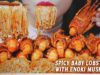 ASMR SPICY BABY LOBSTERS WITH ENOKI MUSHROOM CRUNCHY CHEWY EATING SOUND | LINH-ASMR 먹방