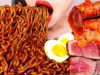 ASMR SPICY BLACK BEAN NOODLES, STEAK 짜파구리 한우스테이크 먹방 NO TALKING EATING SOUNDS MUKBANG