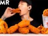 ASMR SPICY CHICKEN TENDERS & ONION RINGS MUKBANG (No Talking) EATING SOUNDS | Zach Choi ASMR