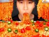 ASMR SPICY ENOKI MUSHROOM MUKBANG 먹방 (No Talking) COOKING & EATING SOUNDS | Zach Choi ASMR