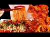 ASMR Spicy Enoki Mushroom Roasted Squid NO TALKING EATING SOUNDS MUKBANG  매운 팽이버섯과 구운 오징어 먹방