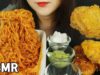 ASMR SPICY FIRE NOODLES & CHICKEN LEGS 불닭볶음면과닭다리(EATING SOUNDS)MUKBANG REAL SOUNDS