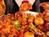 ASMR SPICY FIRE SAUCE SEAFOOD(Crab, shrimp, abalone, squid, octopus, enoki mushroom) MUKBANG