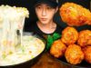 ASMR SPICY FRIED CHICKEN & CHEESE CORN MUKBANG | COOKING & EATING SOUNDS | Zach Choi ASMR