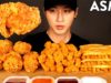 ASMR SPICY FRIED CHICKEN, FRIED SHRIMP & FRIES MUKBANG (No Talking) EATING SOUNDS | Zach Choi ASMR