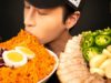 ASMR SPICY NOODLES 비빔면 & PORK BELLY BOSSAM 보쌈 MUKBANG 먹방 (No Talking) COOKING & EATING SOUNDS
