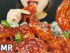 ASMR Spicy Raw Crabs and Spicy Raw Shrimp 매운양념게장과 매운새우장(MUKBANG)Eating Sounds  Sea food