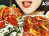 ASMR SPICY RAW SALMON 매콤달콤 연어장 辛いサーモン(EATING SOUNDS)MUKBANG REAL SOUNDS