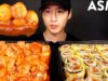 ASMR SPICY RICE CAKES & KIMBAB MUKBANG (No Talking) EATING SOUNDS | Zach Choi ASMR