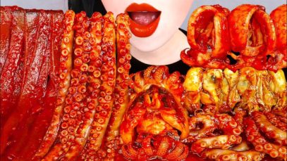 ASMR SPICY SEAFOOD BOIL MUKBANG 매운해물찜 먹방 OCTOPUS, OYSTERS, GLASS NOODLES, CUTTLEFISH COOKING&EATING
