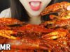 ASMR SPICY SEAFOOD CRAB, SHRIMP, SQUID, PORK BELLY, GLASS NOODLES(EATING SOUNDS) MUKBANG