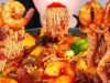 ASMR SPICY SEAFOOD HOT POT *OCTOPUS, OYSTERS, ENOKI MUSHROOM MALATANG COOKING&EATING SOUNDS MUKBANG