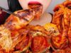 ASMR SPICY SEAFOOD MUKBANG 해물알찜 먹방 OCTOPUS, SQUID, SHRIMP, ENOKI MUSHROOM  NO TALKING EATING SOUND