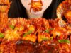 ASMR SPICY SEAFOOD OCTOPUS, SCALLOPS, ENOKI MUSHROOM, KING OYSTER MUSHROOM(EATING SOUNDS) MUKBANG