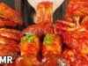 ASMR SPICY SEAFOOD(CRAB, SHRIMP, SQUID, ENOKI MUSHROOM, KING TRUMPET MUSHROOM ) MUKBANG