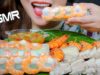 ASMR SPRING ROLL WITH SHRIMPS AND BOILED PORK EATING SOUNDS | LINH-ASMR