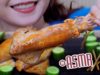 ASMR Squid stuffed with Samyang Fire noodles , CHEWY CRUNCHY EATING SOUNDS | LINH-ASMR