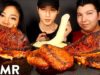 ASMR STEAKS & STRETCHY CHEESE with HYUNEE & NIKOCADO (Tomahawk, Filet Mignon, Porterhouse) MUKBANG