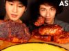 ASMR STEAKS & STRETCHY CHEESE with SUB URBAN MUKBANG (FILET MIGNON & TOMAHAWK STEAK)