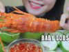 ASMR STEAMED BABY LOBSTERS WITH GOURDS , EATING SOUNDS | LINH-ASMR