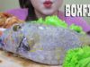 ASMR STEAMED BOXFISH WITH KIMCHI, EXOTIC FOOD , MESSY CHEWY EATING SOUNDS  | LINH-ASMR