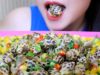 ASMR Stir fried sweet snails with corn , crunchy eating sounds | LINH-ASMR