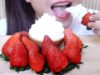 ASMR Strawberry and Whipping Cream Dip , EATING SOUNDS | LINH-ASMR