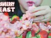 ASMR STRAWBERRY FEAST(MUNG BEAN CAKE,JELLY,TANGHULU,FROOT LOOPS MARSHMALLOW,EDIBLE GLASS)| LINH-ASMR