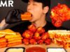 ASMR STUFFED CHEEZ IT PIZZA, BBQ CHICKEN WINGS & CHEESE STICKS MUKBANG (No Talking) EATING SOUNDS