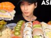 ASMR SUSHI PLATTER MUKBANG (No Talking) EATING SOUNDS | Zach Choi ASMR