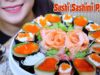 ASMR Sushi Sashimi Platter (Satisfying Eating Sounds) | LINH-ASMR