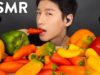 *ASMR* SWEET PEPPER PLATTER (No Talking) CRUNCHY EATING SOUNDS | Zach Choi ASMR