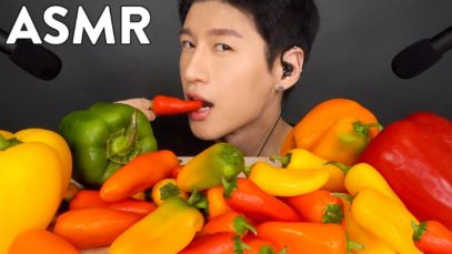 *ASMR* SWEET PEPPER PLATTER (No Talking) CRUNCHY EATING SOUNDS | Zach Choi ASMR