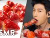 *ASMR* TANGHULU STRAWBERRIES (COOK & ENJOY) No Talking | Crunchy Eating Sounds | Zach Choi ASMR